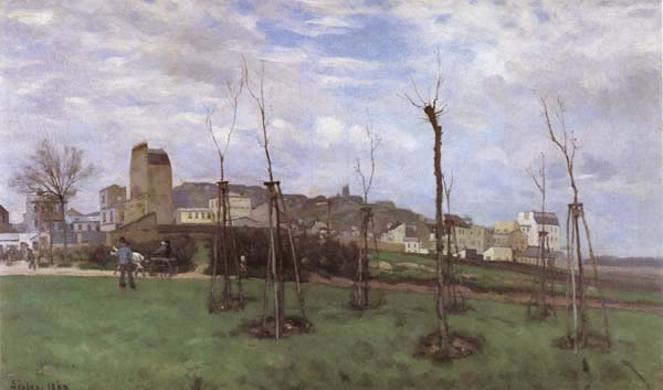 Alfred Sisley View of Montmartre from the cite des Fleurs
